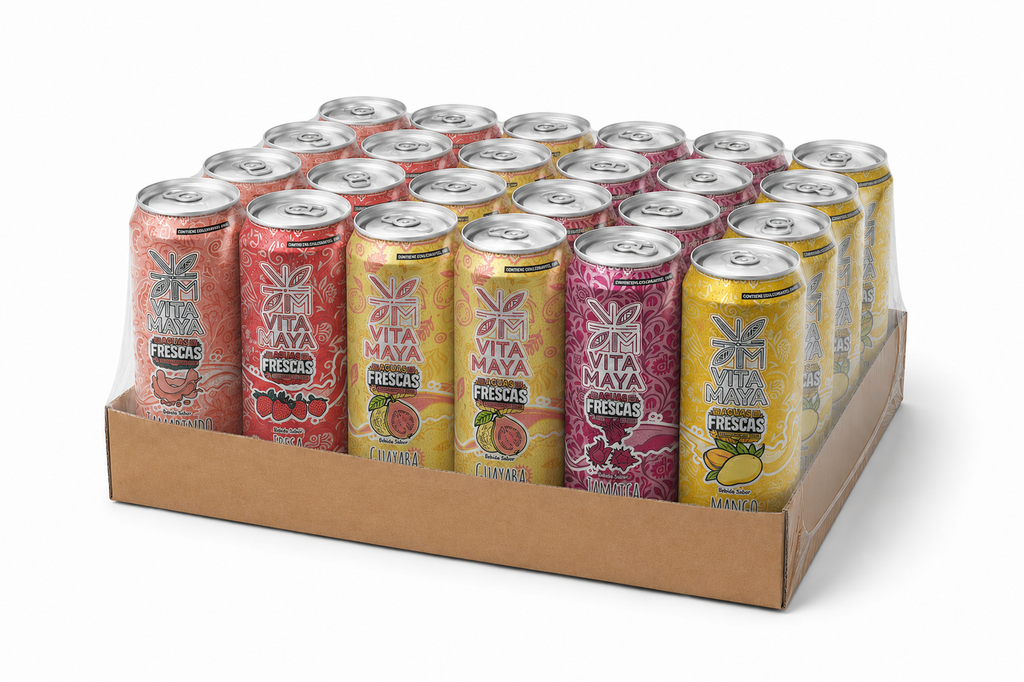 24 Pack Agua Fresca 100% natural mix de sabores