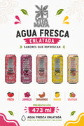 12 Pack Agua Fresca 100% natural mix de sabores