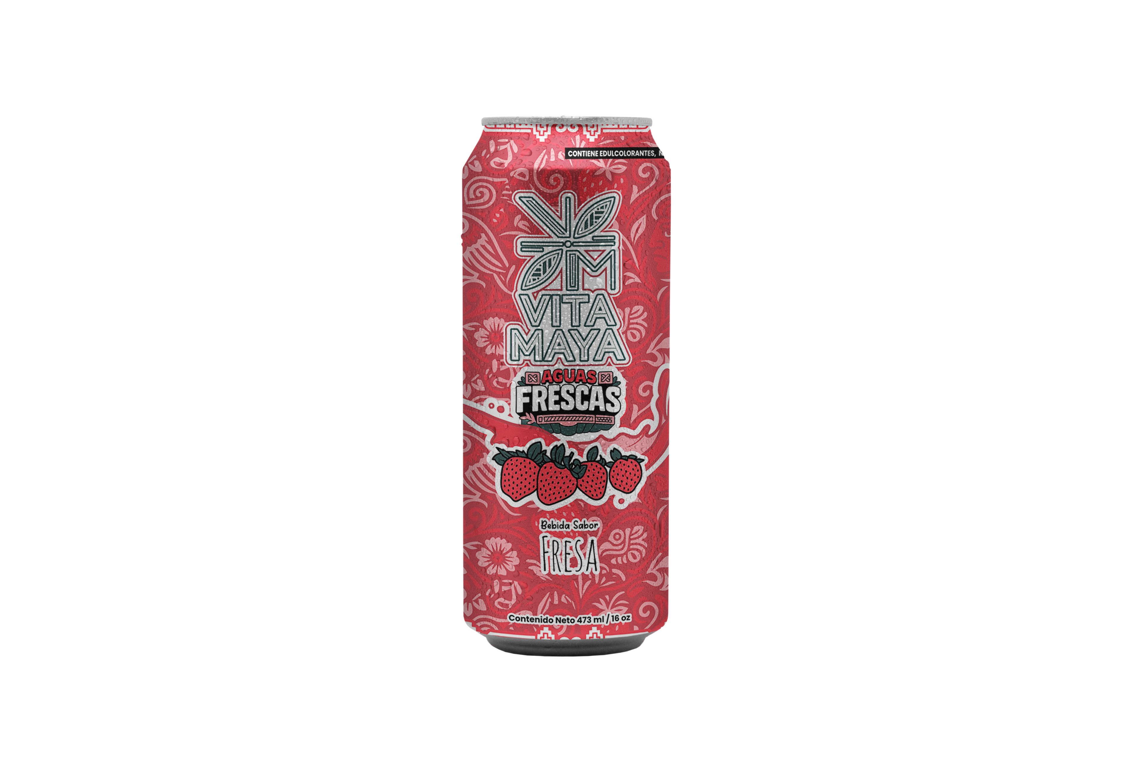 24 Pack Agua Fresca 100% natural sabor fresa