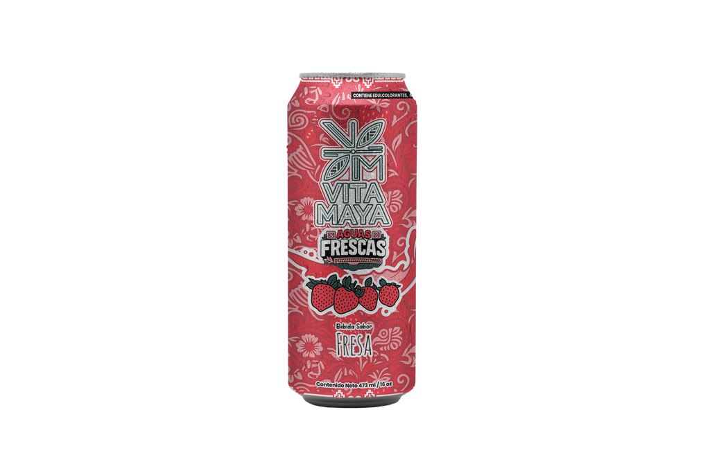 12 Pack Agua Fresca 100% natural sabor fresa